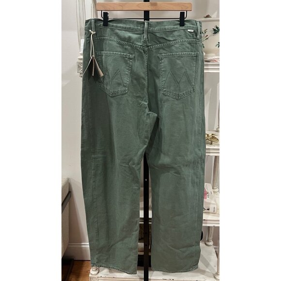 MOTHER The Full Pipe Skimp Barrel Khaki Jeans Military Green Size 32 Roger That - Picture 4 of 5